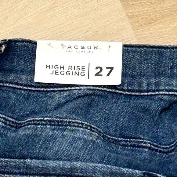 PACSUN Virgil High Waisted Jeggings Medium Wash Jeans NWT Sz 27 - Picture 13 of 16